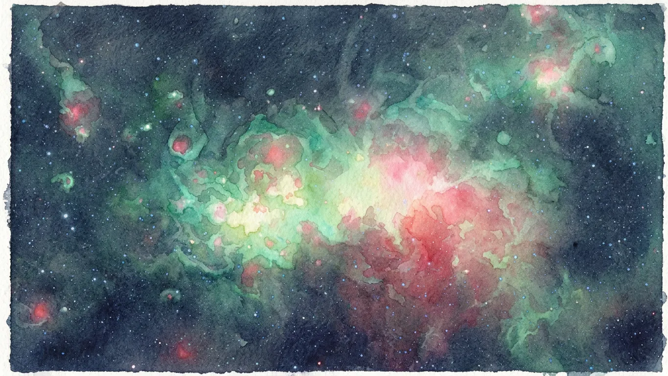 Beyond the Last Star — Infinite Horizon series, watercolor on paper